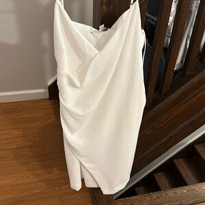 Never worn, white mini dress. Size 8 Black Halo.